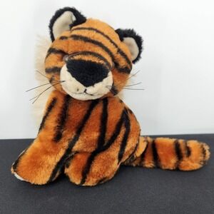 Vintage Hachi Sitting Tiger Stuffed Animal Toy Gift Kids Collectible -TLC Needed